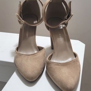 SWS Nude Suede Heels